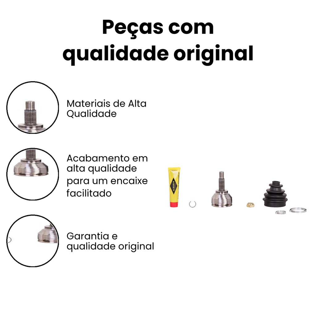 Junta Homocinética de Roda Gol Fox - ALBARUS - Imagem 3
