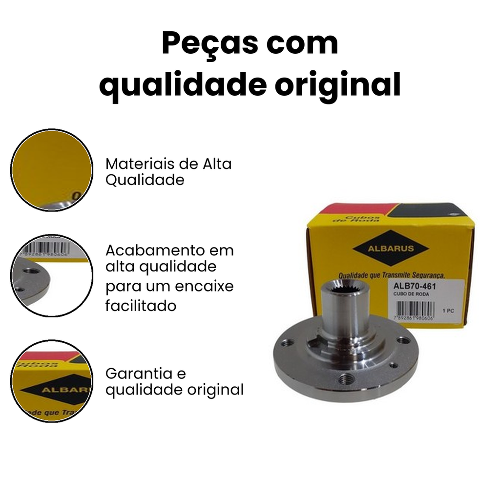Cubo de Roda Dianteiro Saveiro Gol - ALBARUS - Imagem 3