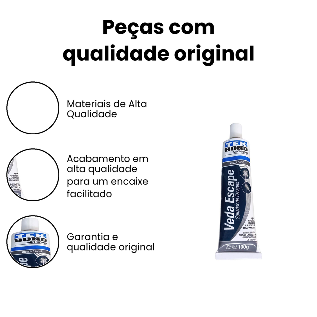 Vedante Escapamento Cinza 100g TEKBOND - Motos - Imagem 3