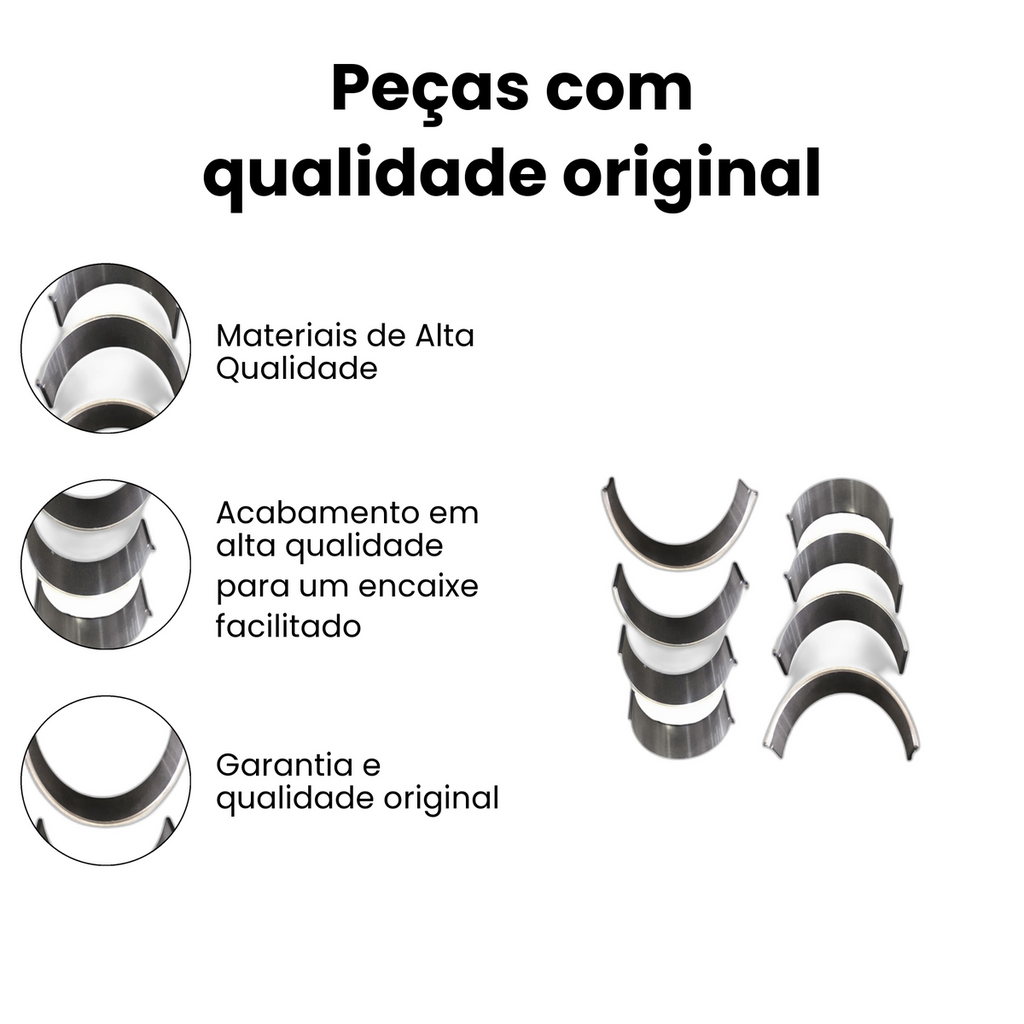 Bronzina de Biela 0,25 mm HYUNDAI BB676J-025 - Imagem 3