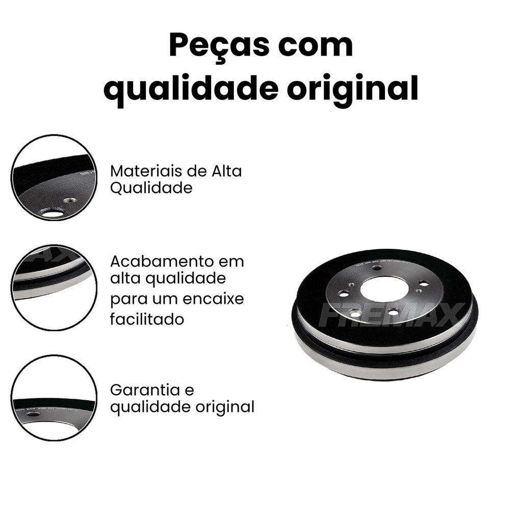 Tambor de Freio Traseiro FREMAX Sentra Grand - Imagem 3