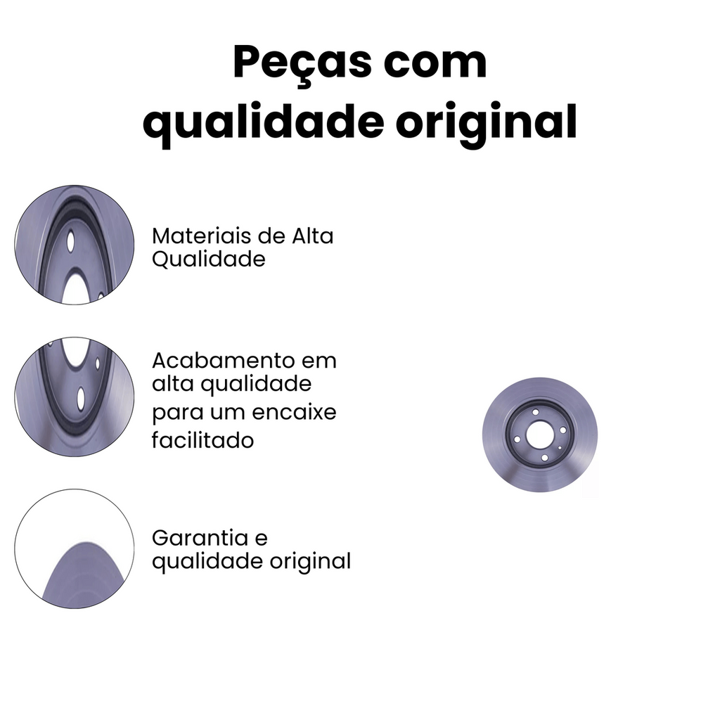 Disco de Freio Dianteiro Ventilado FORD | VOLKSWAGEN BD1064 - Imagem 3