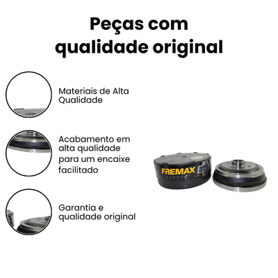 Tambor de Freio Traseiro FREMAX Classic Classic - Imagem 3