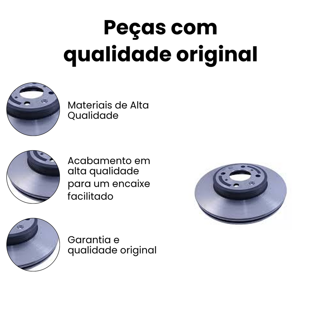 DISCO DE FREIO DIANTEIRO VENTILADO HONDA BD1256 - Imagem 3