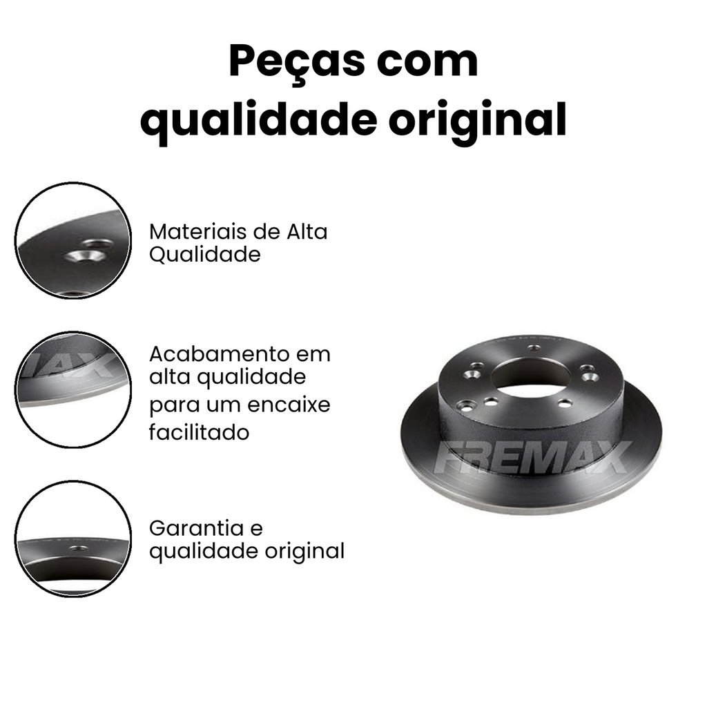 Disco de Freio Traseiro Sólido Fremax Tucson Sonata - Imagem 3