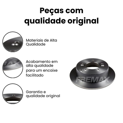 Disco de Freio Traseiro Sólido Fremax Tucson Sonata - Imagem 3