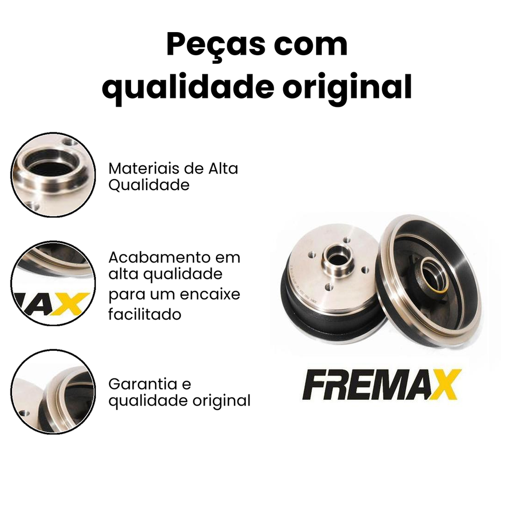 Tambor de Freio Traseiro Prisma - FREMAX - Imagem 3
