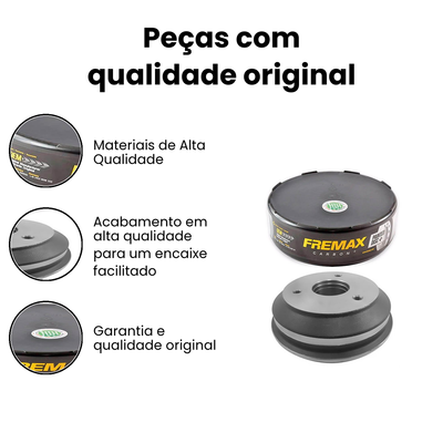 Tambor de Freio Traseiro FREMAX KWID KWID - Imagem 3