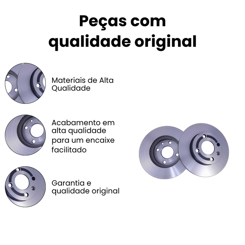 Par Disco Freio Diant Ventilado Cobalt 2012-2016 Onix Prisma Joy - Imagem 3