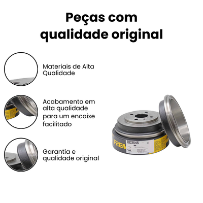 Tambor de Freio Traseiro Fremax Cobalt - Imagem 3