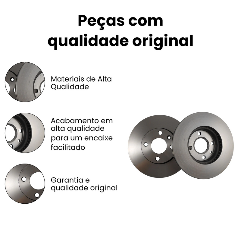 Par Disco Freio Diant Ventilado Chevrolet Cobalt Sonic Spin 2011 - Imagem 3