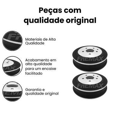 Tambor de Freio Traseiro S10 S10 - FREMAX BD3967 - Imagem 3