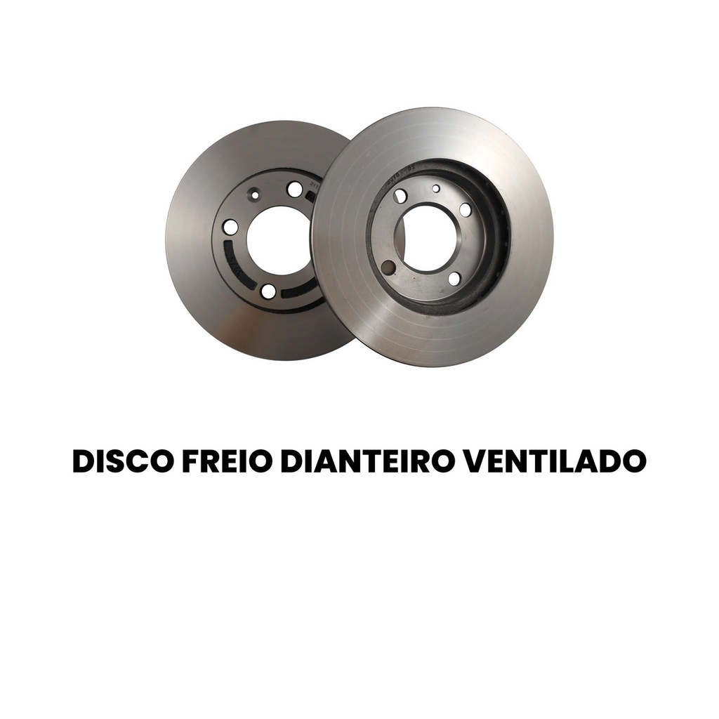 Par Disco Freio Diant Ventilado Volkswagen Gol Parati Saveiro 19 - Imagem 2
