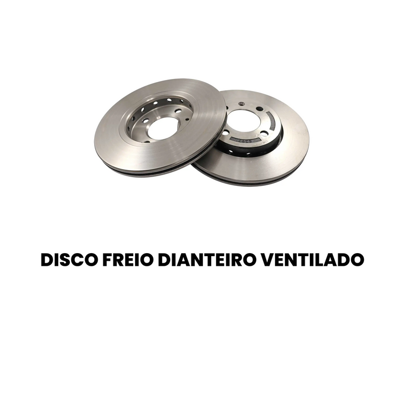 Par Disco Freio Diant Ventilado Volkswagen Gol 2005-2008 Voyage - Imagem 2