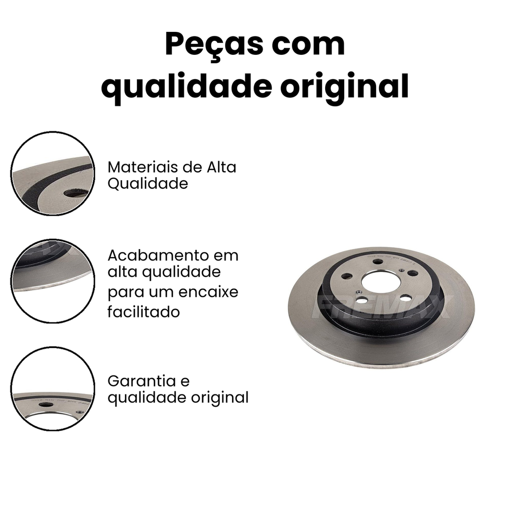 Disco de Freio Traseiro Sólido Corolla | FREMAX - Imagem 3