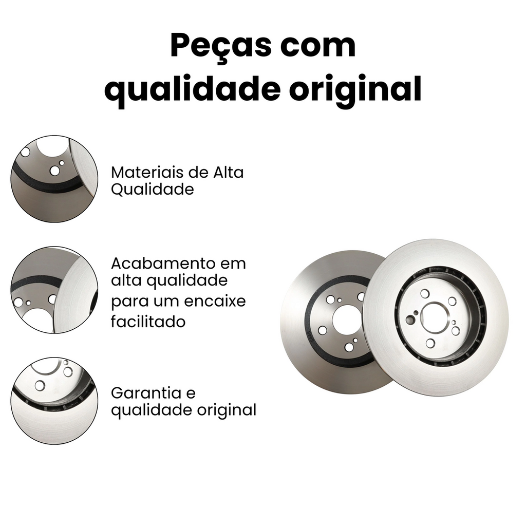 DISCO DE FREIO DIANTEIRO VENTILADO TOYOTA BD5448 - Imagem 3