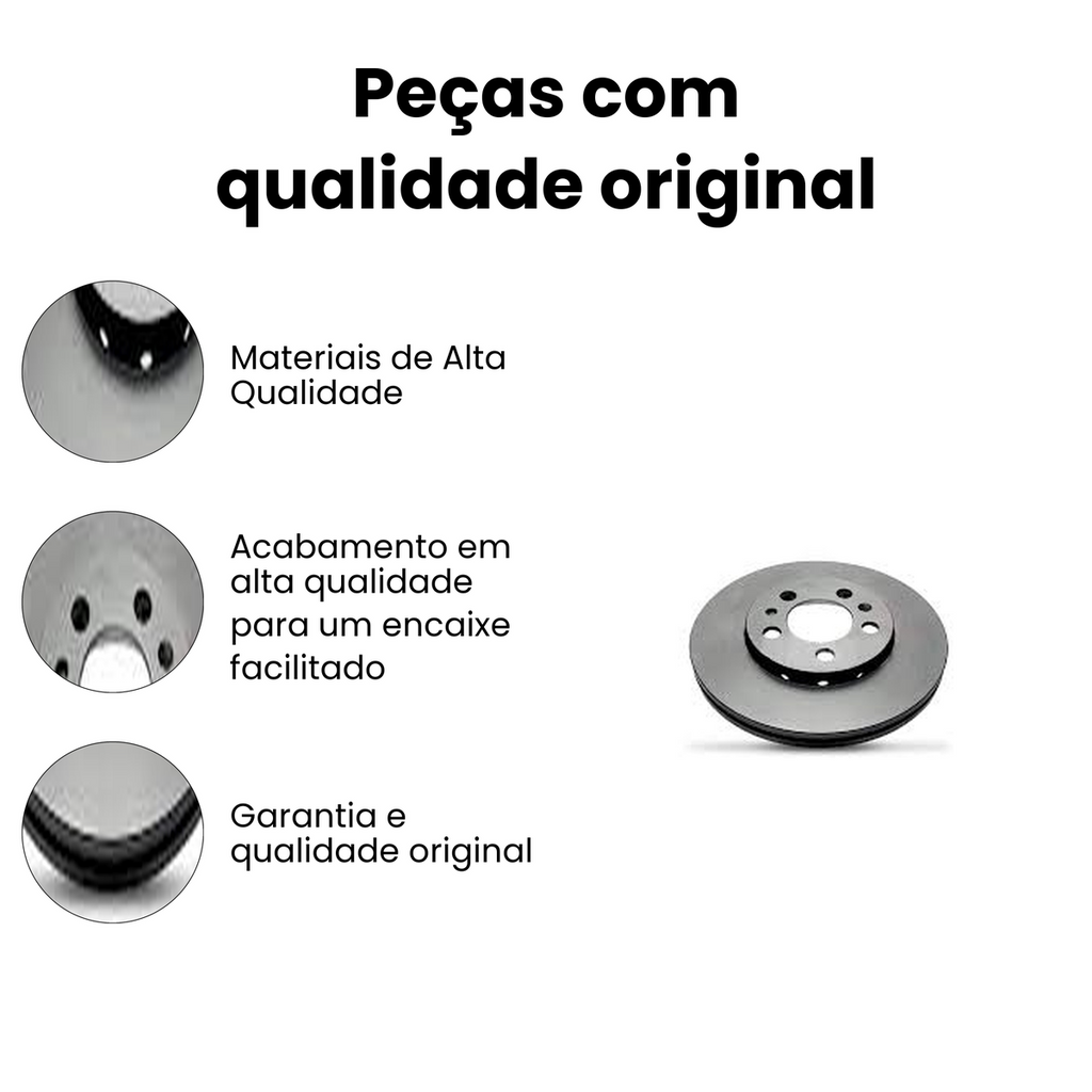 Disco Freio Diant Ventilado Compatível com Fox 13-14 Golf 99 - Imagem 3