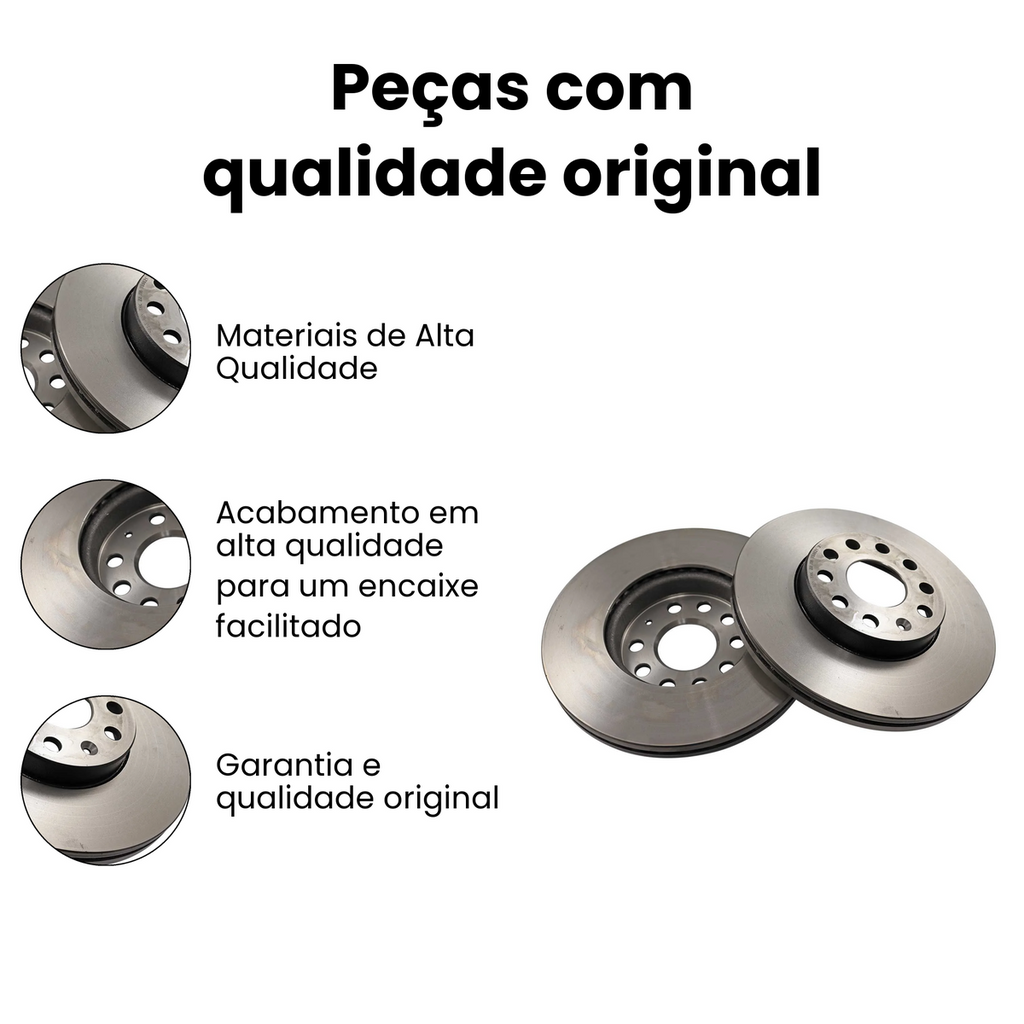 DISCO FREIO DIANTEIRO VENTILADO VOLKSWAGEN | AUDI BD5615 - Imagem 3