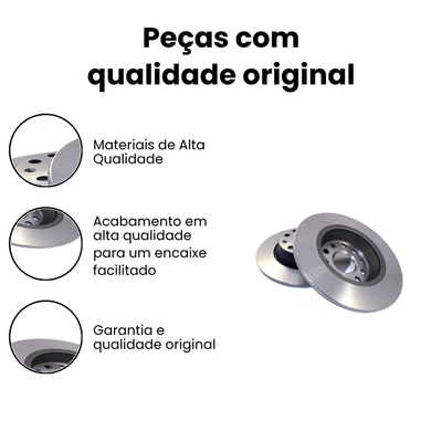 Disco de Freio Traseiro Sólido - Passat Golf - Imagem 3