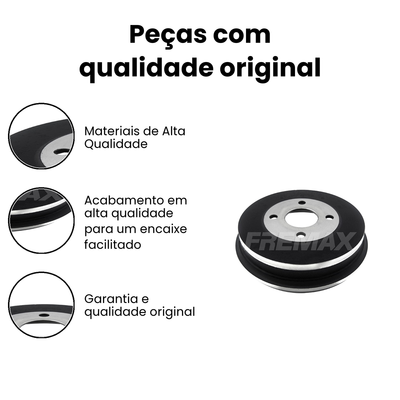 Tambor de Freio Traseiro - Fiesta Fiesta - Imagem 3