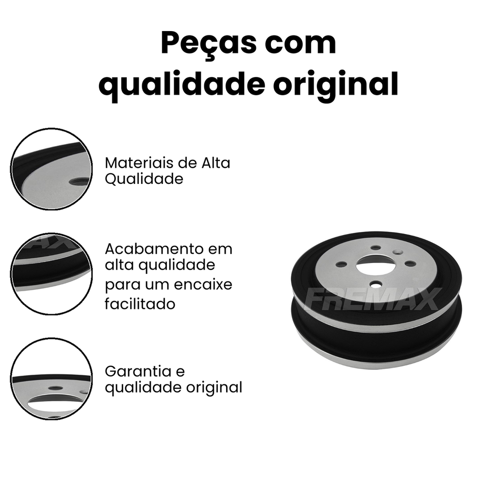 Tambor de Freio Traseiro Vectra Astra - FREMAX - Imagem 3