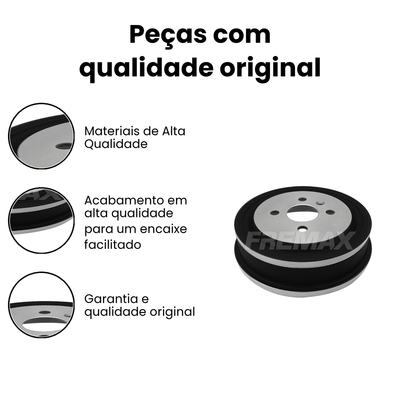Tambor de Freio Traseiro Vectra Astra - FREMAX - Imagem 3