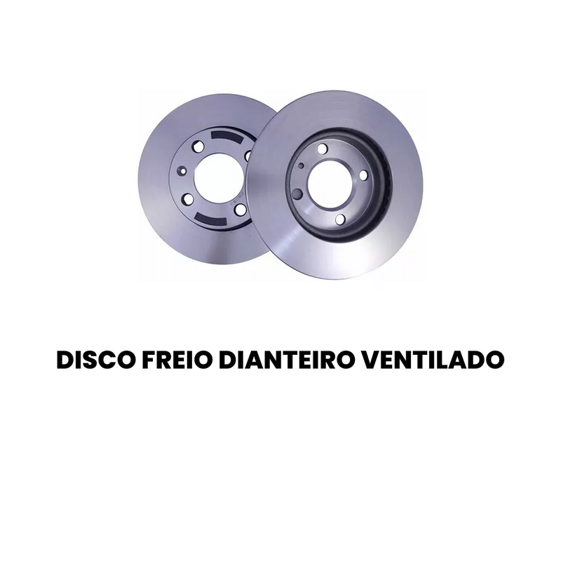 Par Disco Freio Diant Ventilado Volkswagen Up 2013-2019 Fox Cros - Imagem 2