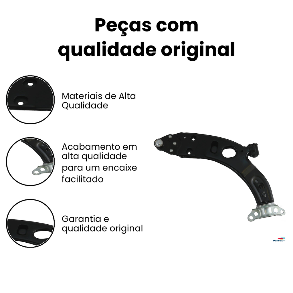 Bandeja Suspensão Inferior Direito Argo | PERFE - Imagem 3