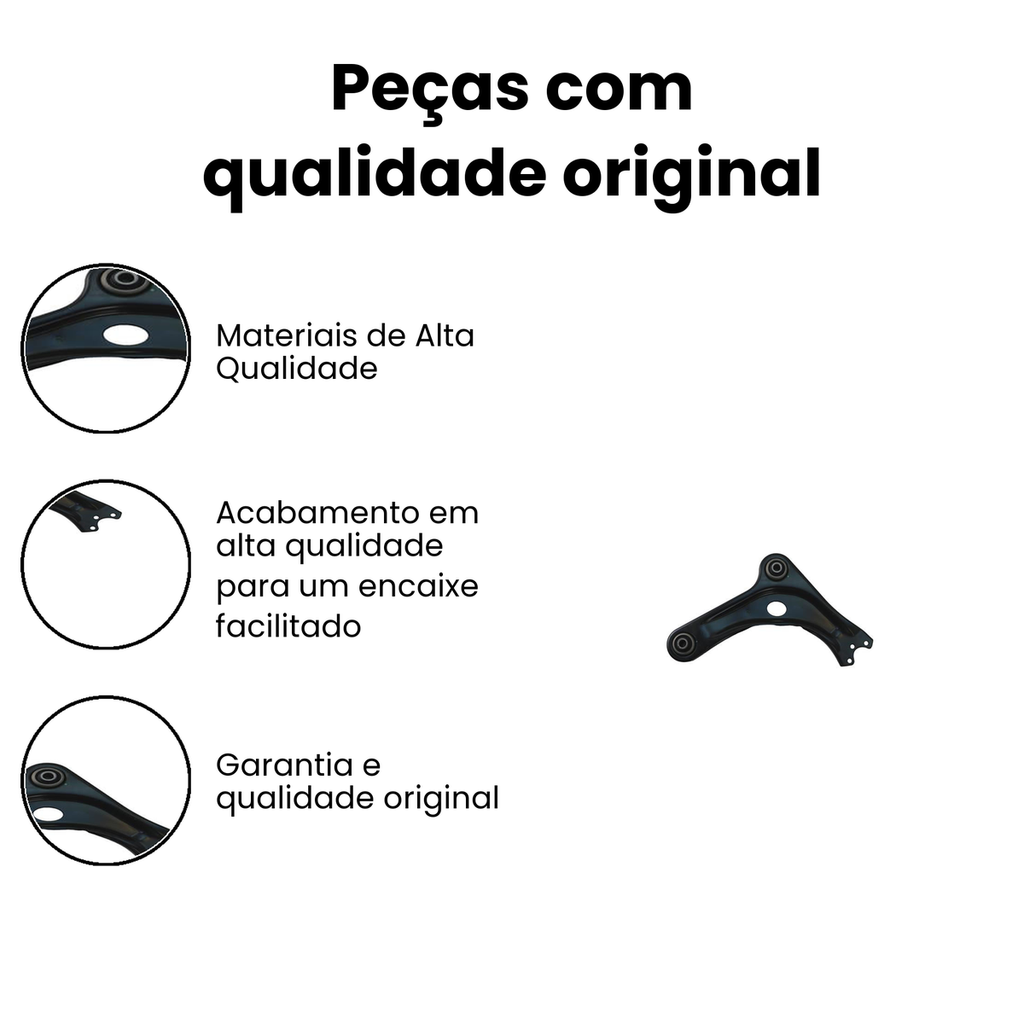 Bandeja Suspensão Dianteira Dir. Inferior C3 208 - Imagem 3