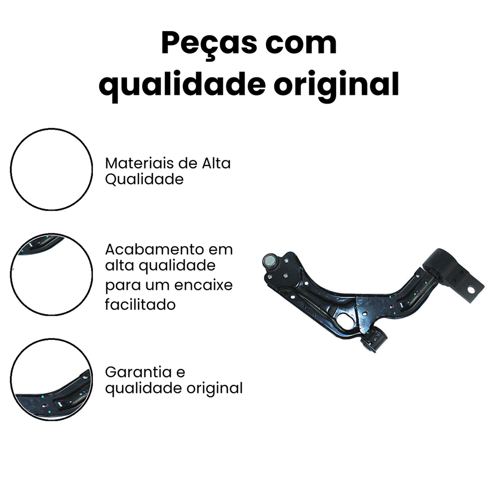 Bandeja Suspensão Dianteira Esquerda Inferior Fiesta - Imagem 3