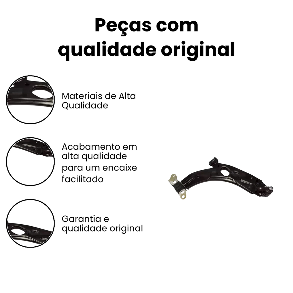 Bandeja Suspensão Dianteira Direita PERFECT Uno Uno - Imagem 3