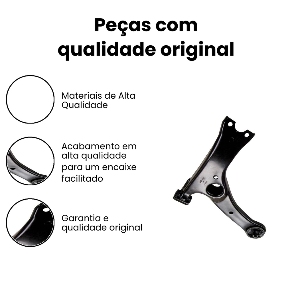 Bandeja Suspensão Diant. Dir. Inf. COFAP Corolla - Imagem 3