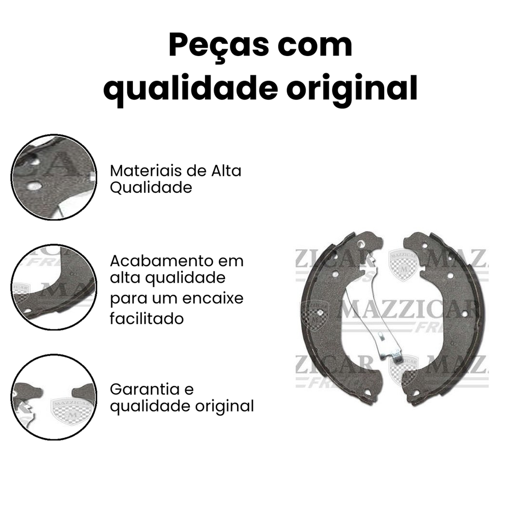 Sapata de Freio Traseira com Haste - Doblo Doblo - Imagem 3