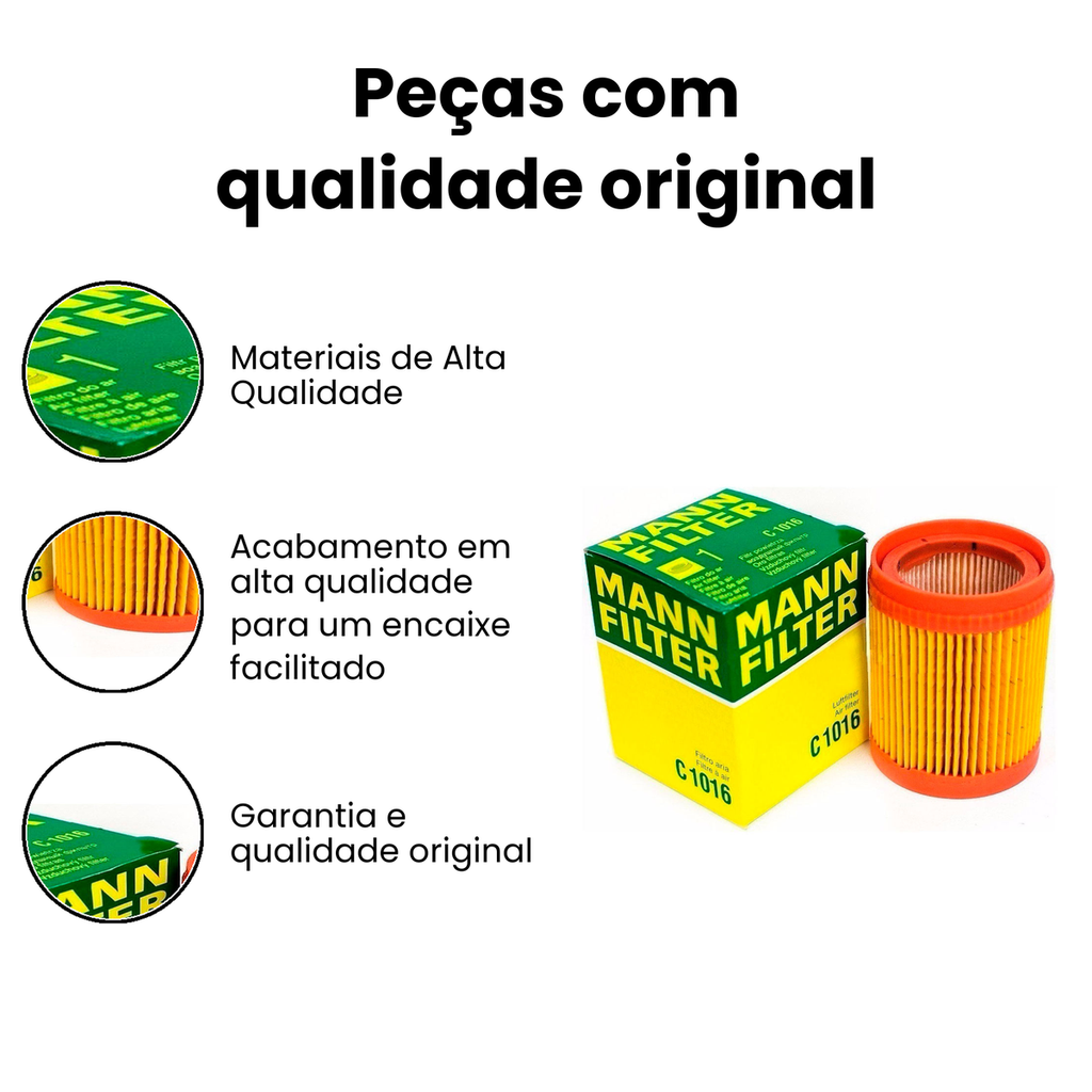 Filtro de Ar Titan 150 CG - MANN-FILTER C1016 - Imagem 3