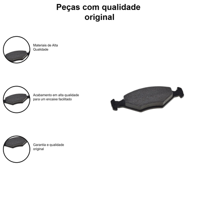 Pastilha Freio Fiat Fiorino Furgão Fire 1.3 - Imagem 3