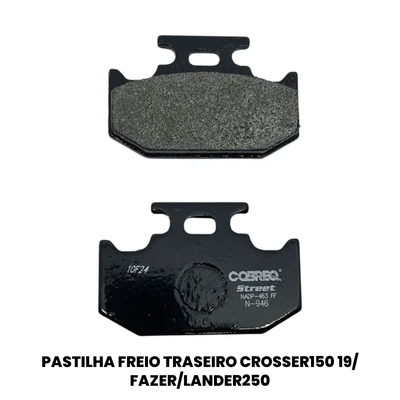 Pastilha de Freio Traseiro Crosser 150 2019- Fazer 250 - Imagem 2