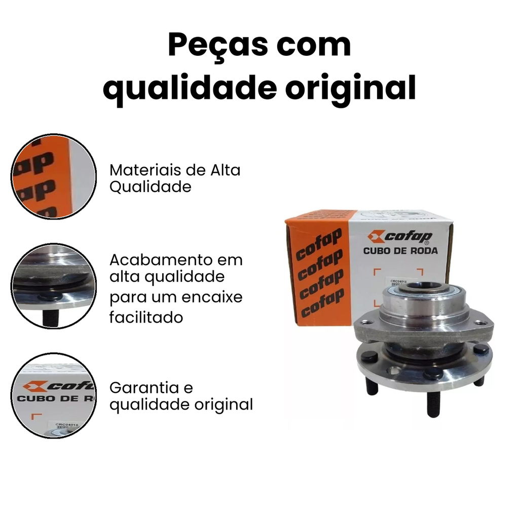 Cubo Roda Dianteiro s/ ABS S10 - Cofap CRC04015 - Imagem 3