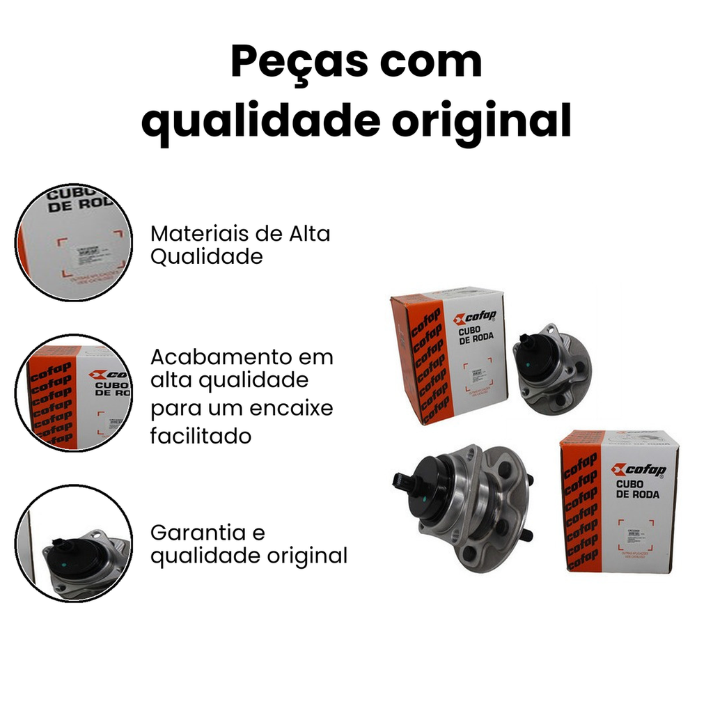 Cubo de Roda Traseiro c/ ABS NGK Corolla - Imagem 3