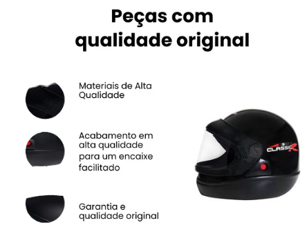 Capacete San Marino Classic Preto - Imagem 4