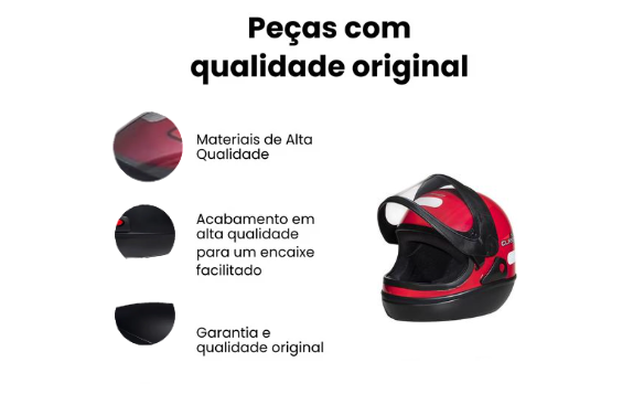 Capacete San Marino Vermelho - Imagem 3