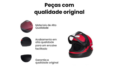 Capacete San Marino Vermelho - Imagem 3