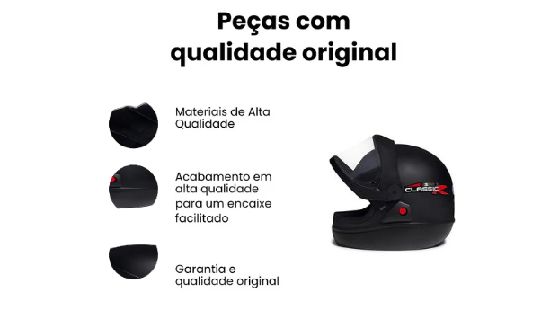 Capacete San Marino Preto Fosco - Imagem 4