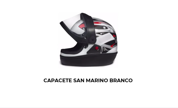 Capacete San Marino Branco - Imagem 2