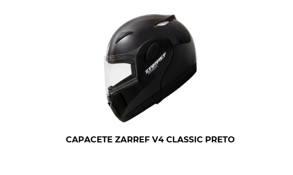 Capacete Zarref V4 Classic Preto - Imagem 2