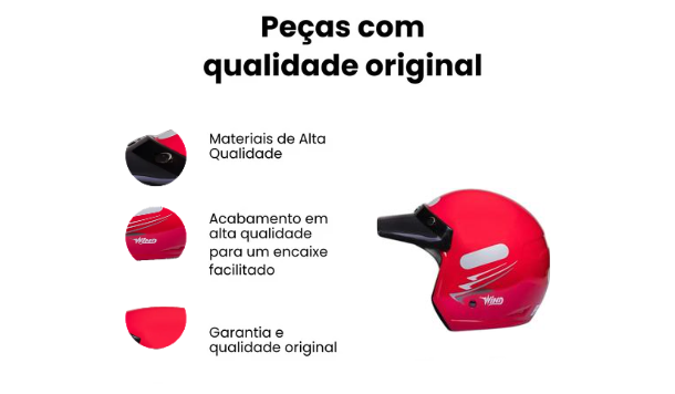 Capacete Wind V3 Speed Lines Vermelho - Imagem 4