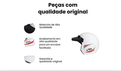 Capacete Wind V3 Speed Lines Branco - Imagem 4