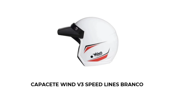 Capacete Wind V3 Speed Lines Branco - Imagem 2