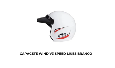 Capacete Wind V3 Speed Lines Branco - Imagem 2