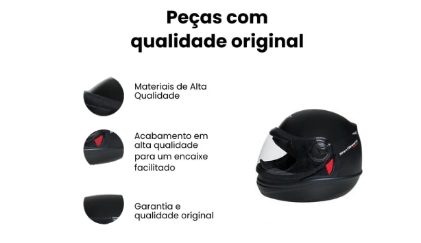 Capacete San Marino Speed Classic Preto Fosco - Imagem 4