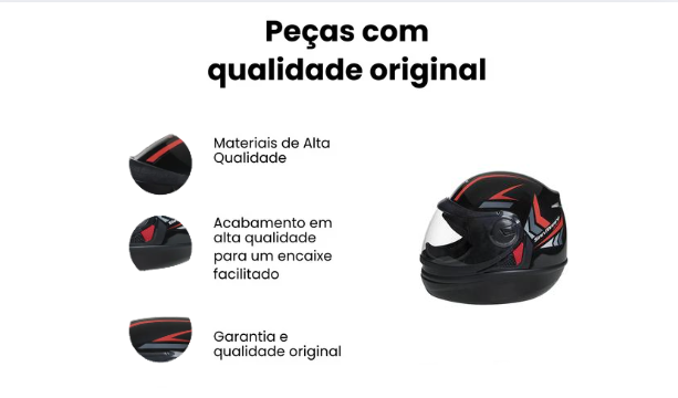 Capacete San Marino Speed One Preto - Imagem 4